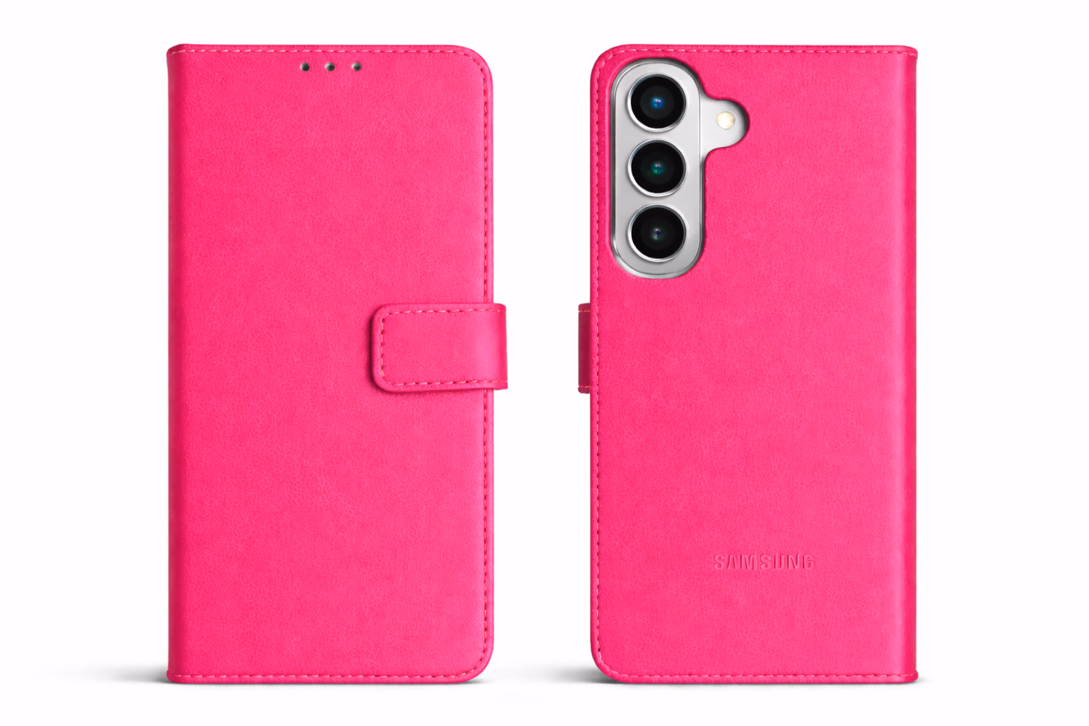 Samsung S26 Plus - Classic Leather Wallet - Hot Pink